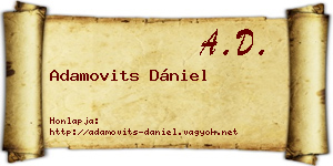 Adamovits Dániel névjegykártya
